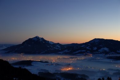 Sensationeller Ausblick auf die Allgäuer Alpen.