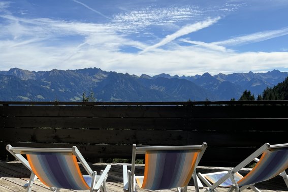 Urlaub auf einer Berghütte im Allgäu mit Panoramasicht