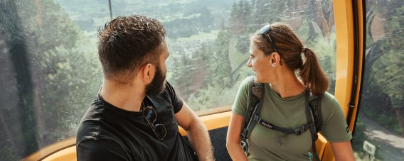 Aussicht auf der Bergfahrt genießen