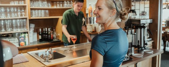 Aperol zur Abkühlung im Hörnerhaus