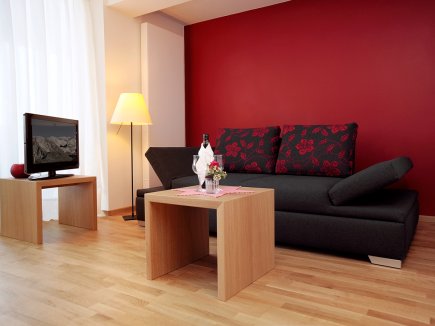 Wohnzimmer in der Suite