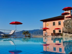 Der Pool direkt am Hotel