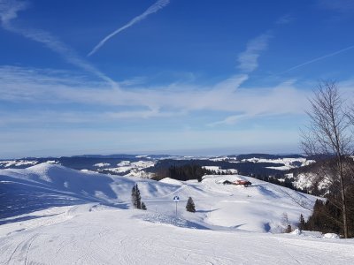 Ausblick vom Skigebiet Hündle