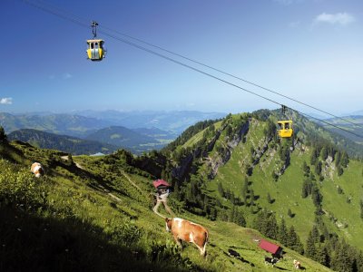 Die drei Bergbahnen am Hochgrat, am Hündle und am Imberg bringen unsere Gäste hoch hinaus - gratis.