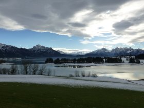 Forggensee mit Schnee