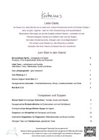 Speisekarte