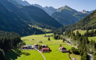 Luftaufnahme Birgsau im Stillachtal
