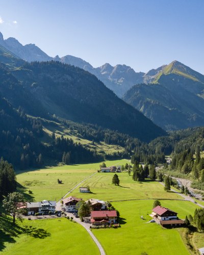 Luftaufnahme Birgsau im Stillachtal