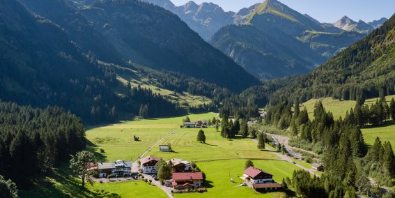 Luftaufnahme Birgsau im Stillachtal