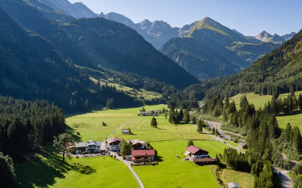 Luftaufnahme Birgsau im Stillachtal