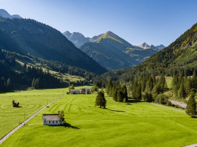 Luftaufnahme vom Stillachtal