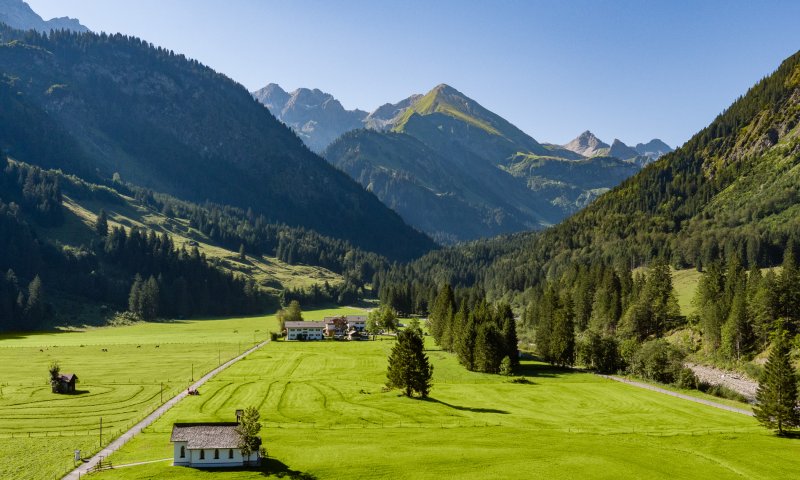 Luftaufnahme vom Stillachtal
