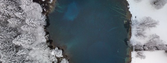 Christlessee im Winter von oben