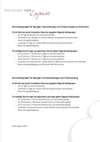 Stornobedingungen für Gruppen