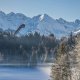 Freibergsee und Skiflugschanze im Winter