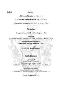Vorspeisen und Salate