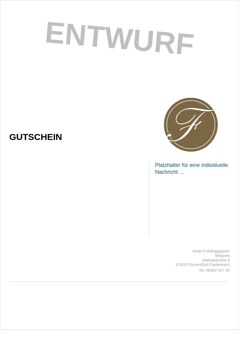 Gutschein-Vorschau Wertgutschein