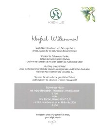 Unsere Speisekarte
