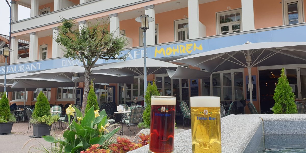 Frisch gezapfte Biere der Brauerei Zötler