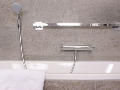 Die moderne Badewanne in der Ferienwohnung Mohren läd zum Entspannen ein.