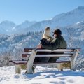 Pause mit traumhafter Aussicht auf die Allgäuer Alpen