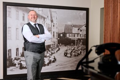 André Brandt im Hotel Mohren Seit 25 Jahren leitet André Brandt das Hotel Mohren.