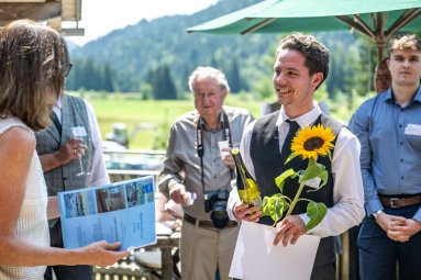 Jonny Achatz, Auszubildender zum Hotelkaufmann bei der Preisverleihung | Copyright: Dominik Berchtold / Allgäu Top Hotels