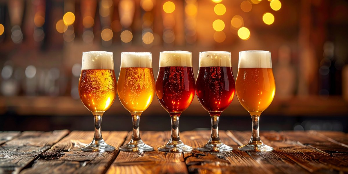 5 unterschiedliche Biersorten