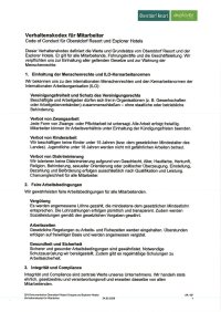 Verhaltenskodex Code of Conduct Verhaltenskodex Code of Conduct