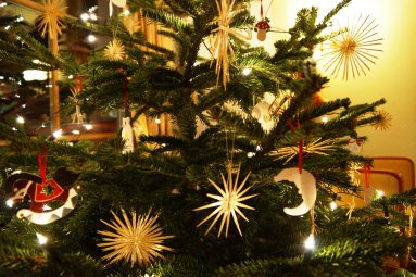 Weihnachtsbaum im Hotel Mohren