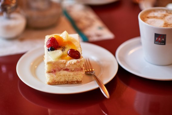 verschiedene Kuchen im Café Mohren, für Jeden Geschmack ist etwas dabei