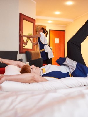 Bei der vielen anstregenden Arbeit darf auch mal kurz entspannt werden. Im Hotel Mohren arbeiten viele Mitarbeiter schon mehrere Jahrzehnte lang.