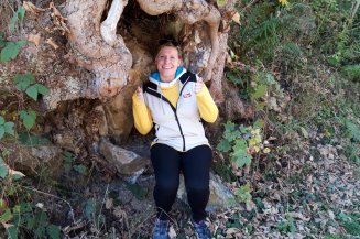 Magdalena beim Wandern