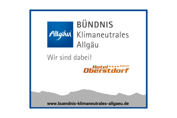 Das Hotel Oberstdorf ist Mitglied des Bündnis Klimaneutrales Allgäu.