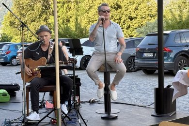 Up close and personal music - our live act at the summer festival
