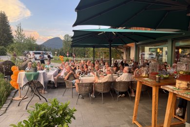 A magical evening atmosphere on the terrace.