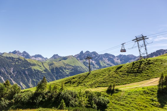 Grandioser Ausblick vom Schlappoldsee auf die Fellhornbahn