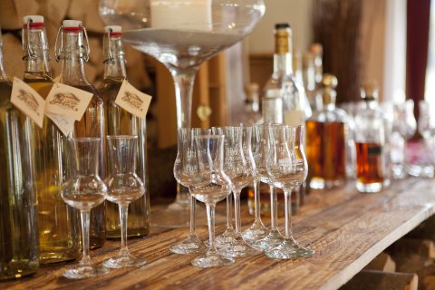 Die edlen Brände im  Hotel Oberstdorf sind der perfekte Abschluss eines genussvollen Abends in den Allgäuer Bergen.