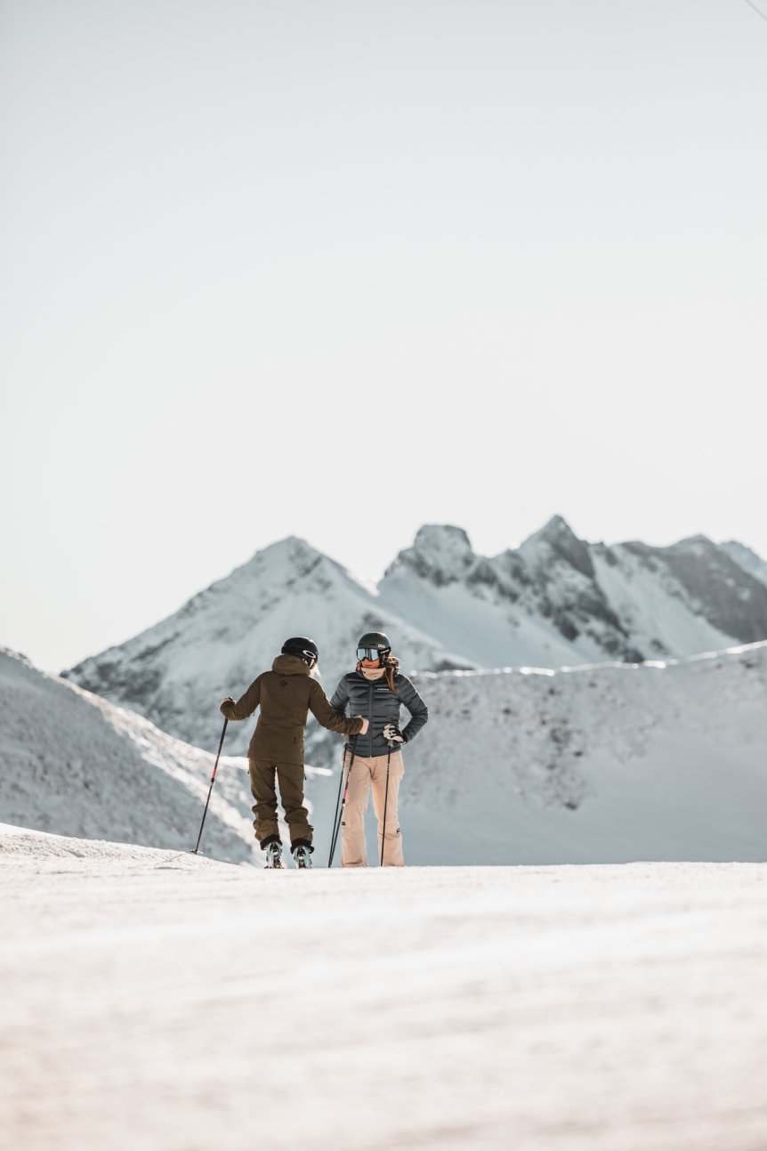 Traumkulisse beim Skifahren