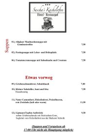 Speisekarte ab 18.06.2026