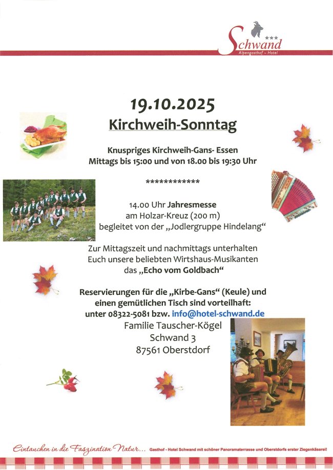 Kirchweih-Sonntag 19.10.2025