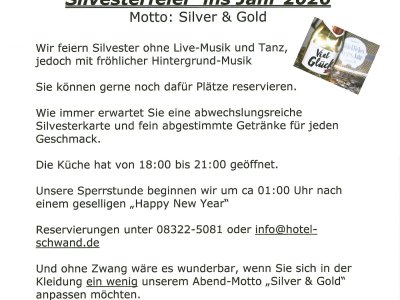 Buch Deinen Silvestertisch in den Oberstdorfer Bergen