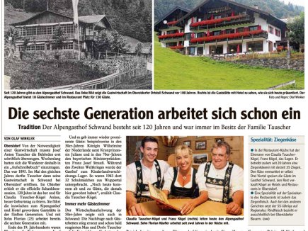 120jähriges Jubiläum, Zeitungsbericht