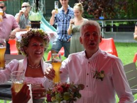 Die Feier im Garten des Hotel Tannhofs ließ keine Wünsche offen