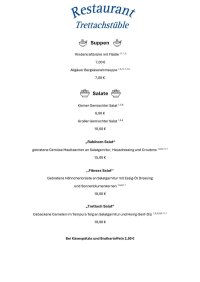 Speisekarte Trettach ab 15.12.2025