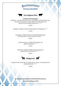 Vom Allgäuer Rind / Wildgericht