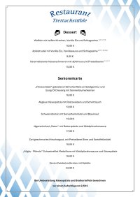 Dessert / Seniorenkarte