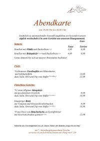 Abendkarte