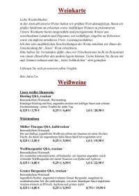 Weinkarte