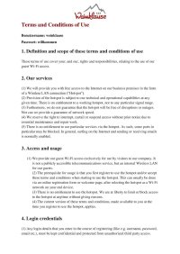 Terms of Use WIFI